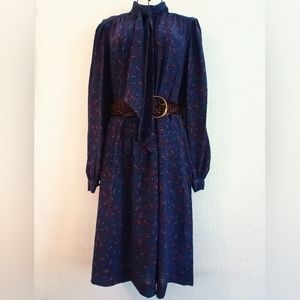 Vintage 70's Shrader Sport New York Button Down Paisley Sheath Dress Siz…